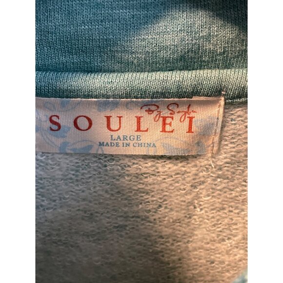 Soulei NWT Light Green Full Zip Long Sleeve Mock Neck Athletic Jacket Sz Large - Picture 5 of 6